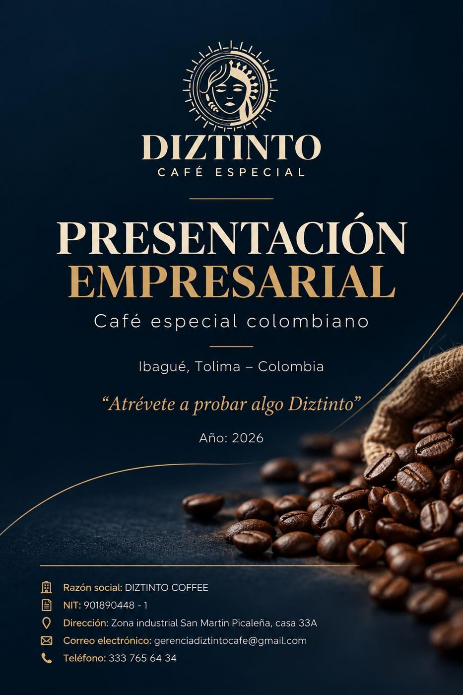 Café de especialidad DIZTINTO de Ibagué, Tolima, Colombia